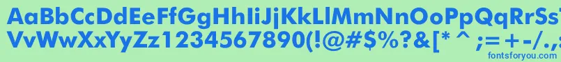 JensenBlack Font – Blue Fonts on Green Background
