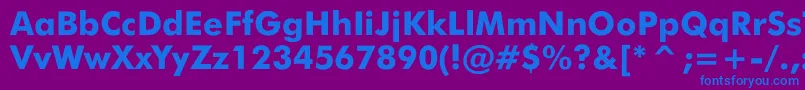 JensenBlack Font – Blue Fonts on Purple Background