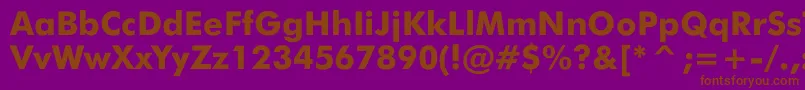 JensenBlack Font – Brown Fonts on Purple Background