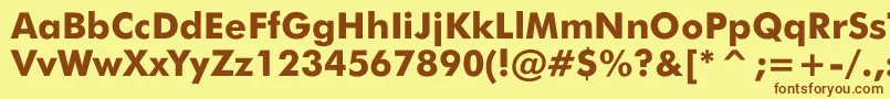 JensenBlack Font – Brown Fonts on Yellow Background
