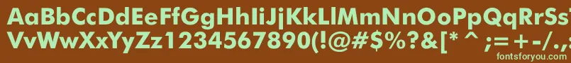 JensenBlack Font – Green Fonts on Brown Background