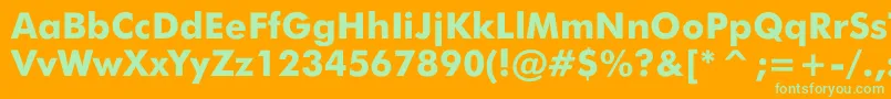 JensenBlack Font – Green Fonts on Orange Background