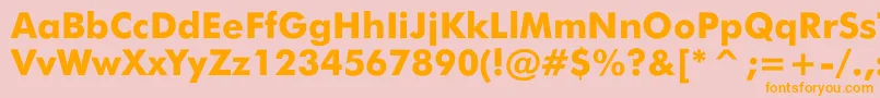 JensenBlack Font – Orange Fonts on Pink Background