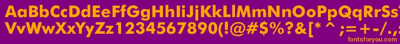 JensenBlack Font – Orange Fonts on Purple Background