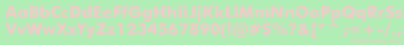 JensenBlack Font – Pink Fonts on Green Background