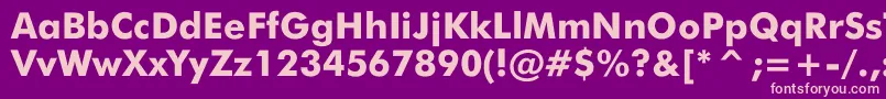 JensenBlack Font – Pink Fonts on Purple Background