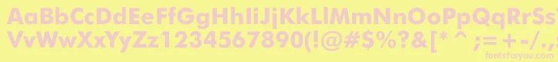 JensenBlack Font – Pink Fonts on Yellow Background