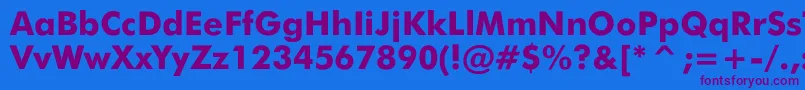JensenBlack Font – Purple Fonts on Blue Background
