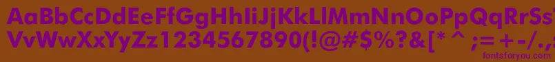 JensenBlack Font – Purple Fonts on Brown Background