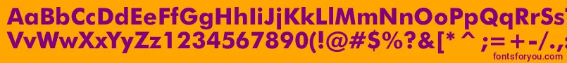 JensenBlack Font – Purple Fonts on Orange Background