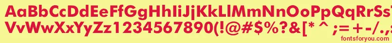 JensenBlack Font – Red Fonts on Yellow Background