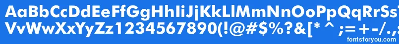 Czcionka JensenBlack – białe czcionki na niebieskim tle