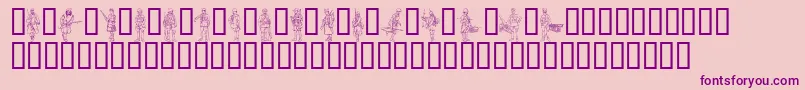 Ww1A Font – Purple Fonts on Pink Background