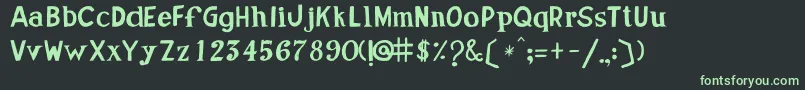 fuente JoseDeOliveiraWebfont – Fuentes Verdes Sobre Fondo Negro