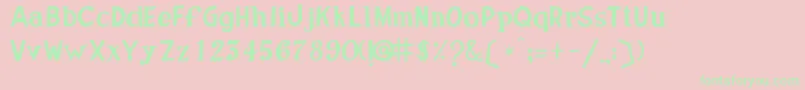 JoseDeOliveiraWebfont Font – Green Fonts on Pink Background