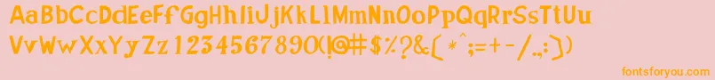 Шрифт JoseDeOliveiraWebfont – оранжевые шрифты на розовом фоне