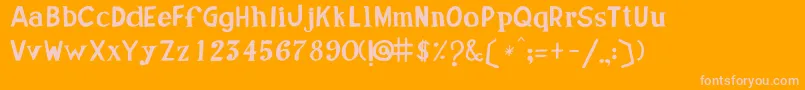 JoseDeOliveiraWebfont Font – Pink Fonts on Orange Background