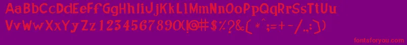 fuente JoseDeOliveiraWebfont – Fuentes Rojas Sobre Fondo Morado