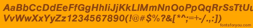 ArezzoDemiitalic Font – Brown Fonts on Orange Background