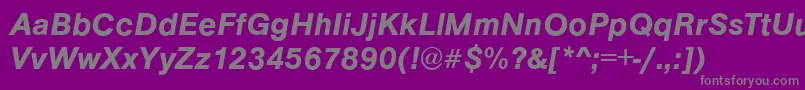 ArezzoDemiitalic Font – Gray Fonts on Purple Background
