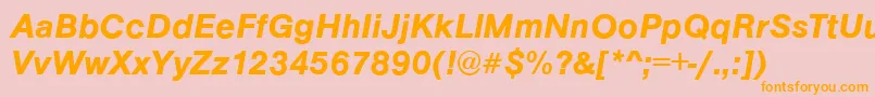 ArezzoDemiitalic Font – Orange Fonts on Pink Background