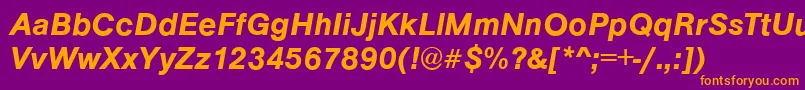 ArezzoDemiitalic Font – Orange Fonts on Purple Background