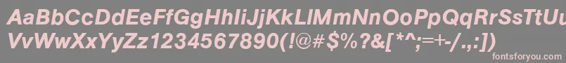 ArezzoDemiitalic Font – Pink Fonts on Gray Background