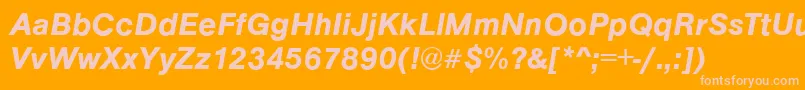 ArezzoDemiitalic Font – Pink Fonts on Orange Background