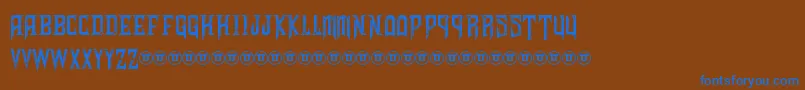 ShadowsOfSecurity Font – Blue Fonts on Brown Background