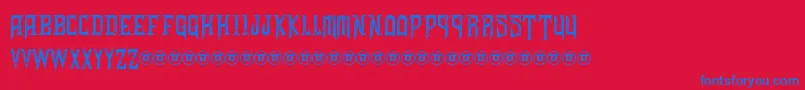 ShadowsOfSecurity Font – Blue Fonts on Red Background