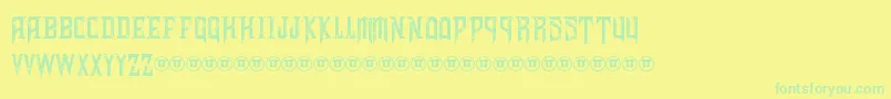 ShadowsOfSecurity Font – Green Fonts on Yellow Background