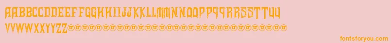 ShadowsOfSecurity Font – Orange Fonts on Pink Background