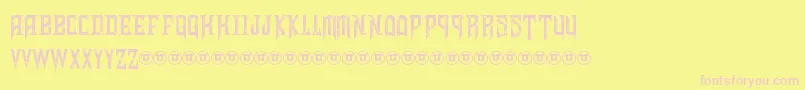 ShadowsOfSecurity Font – Pink Fonts on Yellow Background