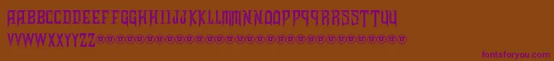 ShadowsOfSecurity Font – Purple Fonts on Brown Background