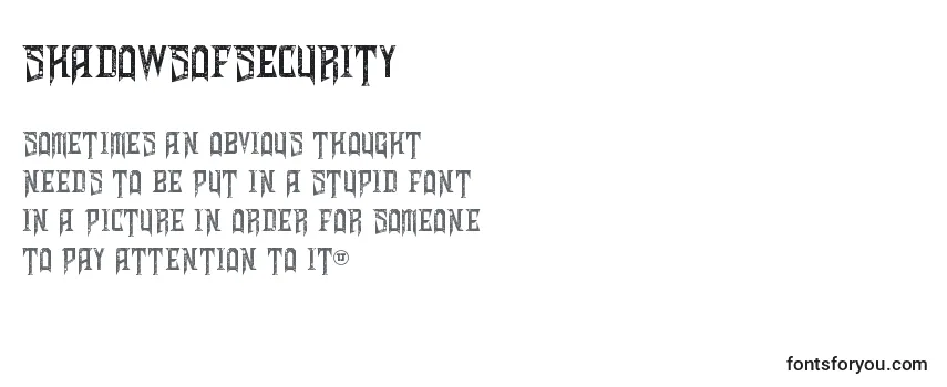 Review of the ShadowsOfSecurity Font