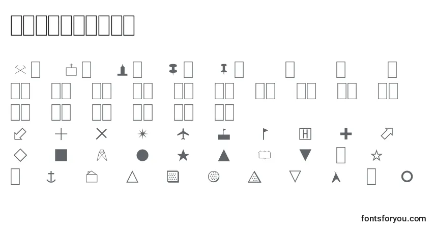 Czcionka MapSymbols – alfabet, cyfry, specjalne znaki