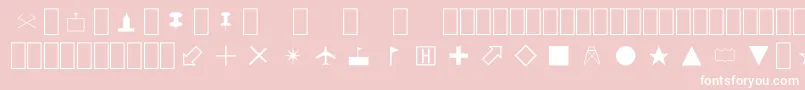 MapSymbolsフォントについての詳細 フォントMapSymbols – ピンクの背景に白い文字