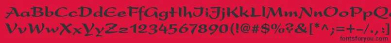 PresentLtBlack Font – Black Fonts on Red Background