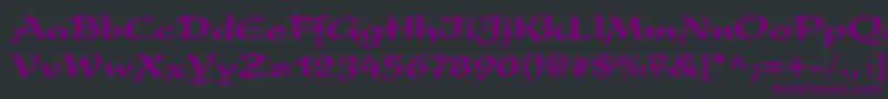 PresentLtBlack Font – Purple Fonts on Black Background