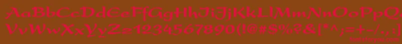 PresentLtBlack Font – Red Fonts on Brown Background