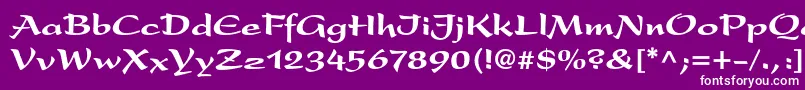 フォントPresentLtBlack – 紫の背景に白い文字