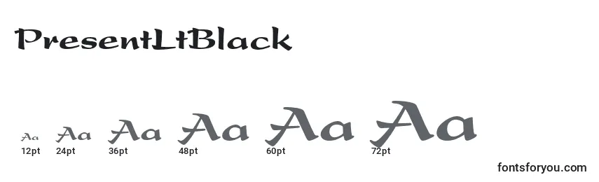 PresentLtBlack Font Sizes