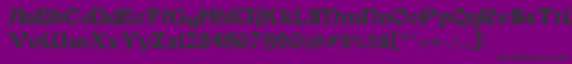 Czcionka BeckerInline – czarne czcionki na fioletowym tle