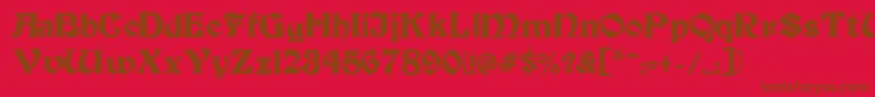Police BeckerInline – polices brunes sur fond rouge