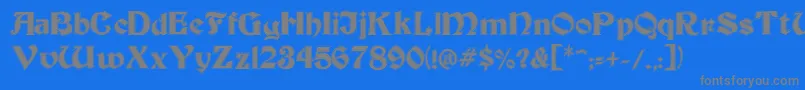BeckerInline-Schriftart – Graue Schriften auf blauem Hintergrund