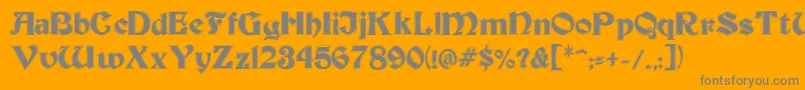 BeckerInline Font – Gray Fonts on Orange Background