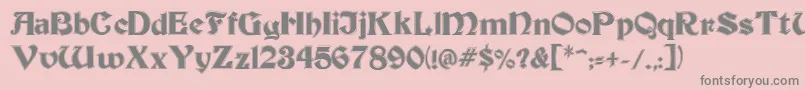 Fonte BeckerInline – fontes cinzas em um fundo rosa
