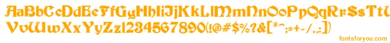 BeckerInline Font – Orange Fonts on White Background