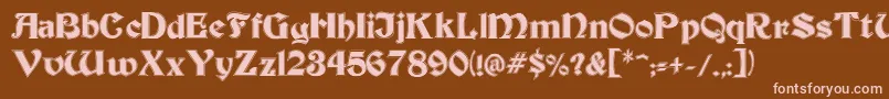 Шрифт BeckerInline – розовые шрифты на коричневом фоне