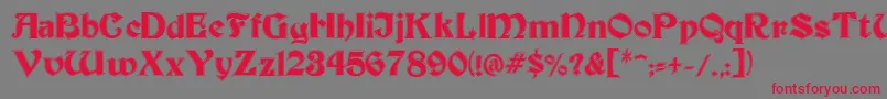 Шрифт BeckerInline – красные шрифты на сером фоне